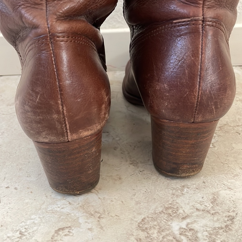 Coach - fayth tan leather boots - Picture 6 of 12